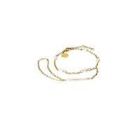 Purelei Pearl Symphony - Collana a mano Y2K con perla barocca, in acciaio inox placcato oro 18K, lunghezza 16/17,5/19 cm, impermeabile, Eine Grösse, Acciaio inossidabile, Agata
