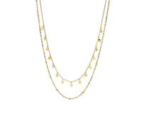 Purelei® Plain - Collana da donna in acciaio inossidabile resistente - Collana impermeabile con ciondolo - 40-50 cm di lunghezza regolabile - Collana per il vostro look personalizzato (Oro)