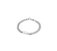 Purelei Plate Bracciale da uomo - impermeabile | bracciale a maglia barbazzale con piastra in acciaio inox lucido e placcatura in oro 14 carati | pezzo maschile Everyday con linea chiara