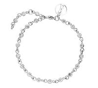 Purelei® Polite, bracciale da donna, impermeabile, in acciaio inox, con pietre preziose, idea regalo per donne, lunghezza regolabile 16-19 cm, 16 centimeters, Acciaio inossidabile
