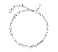 Purelei® Polite, bracciale da donna, impermeabile, in acciaio inox, con pietre preziose, idea regalo per donne, lunghezza regolabile 16-19 cm, 16 centimeters, Acciaio inossidabile