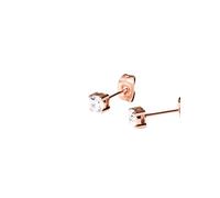 Purelei® Pristine Orecchini piccoli - Eleganza senza tempo con zirconi scintillanti, in acciaio inox placcato oro 18 carati, 4 mm, Normal, Acciaio inossidabile, Abalone