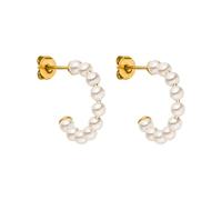 PURELEI® Pure Soul - Orecchini da donna, impermeabili, con perle in acciaio inox, idea regalo per donna, Acciaio inossidabile