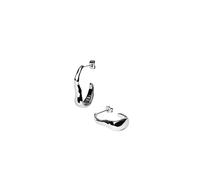Purelei® Raw Beauty - Orecchini a cerchio con forma organica, in acciaio inox placcato oro, 27,6 mm, Normal, Acciaio inossidabile, Abalone