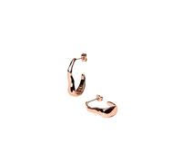 Purelei® Raw Beauty - Orecchini a cerchio con forma organica, in acciaio inox placcato oro, 27,6 mm, Normal, Acciaio inossidabile, Abalone