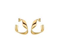 Purelei® River Orecchini - Elegante design a nastro di Möbius per armonia senza tempo, orecchini da donna, placcati in oro 18K, orecchini per le donne, 24,7 mm, Acciaio inossidabile, Abalone