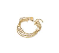 Purelei Sea Gleam - Bracciale fine con perle di conchiglia (4 mm e 7 mm) - Acciaio inossidabile (oro 14 carati/argento/oro rosa 18 K) - 16-19 cm elegante gioiello di perle da donna, Eine Grösse