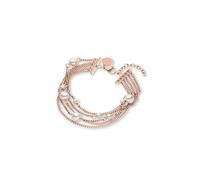 Purelei Sea Gleam - Bracciale fine con perle di conchiglia (4 mm e 7 mm) - Acciaio inossidabile (oro 14 carati/argento/oro rosa 18 K) - 16-19 cm elegante gioiello di perle da donna, Eine Grösse