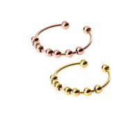 Purelei Shade Anxiety Ring Fidget - Anello da donna in acciaio inox resistente, impermeabile, disponibile in misure regolabili da 50 a 66, gioielli da donna