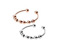 Purelei Shade Anxiety Ring Fidget - Anello da donna in acciaio inox resistente, impermeabile, disponibile in misure regolabili da 50 a 66, gioielli da donna