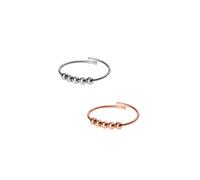 Purelei Shade Anxiety Ring - Fidget - New Generation - Anello da donna in acciaio inox durevole - Anelli impermeabili - misure regolabili da 50 a 66 - Gioielli da donna, 50-56, Acciaio inossidabile