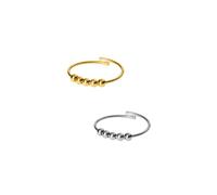 Purelei Shade Anxiety Ring - Fidget - New Generation - Anello da donna in acciaio inox durevole - Anelli impermeabili - misure regolabili da 50 a 66 - Gioielli da donna, 60-66, Acciaio inossidabile