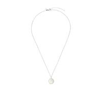 Purelei Shining Moon - Collana da donna con madreperla e zirconi, elegante collana in acciaio inox con ciondolo a forma di luna, scintillante, gioiello regalo per donne, Eine Grösse, Acciaio