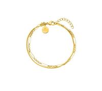 Purelei Sleeky Unison, bracciale da donna in acciaio inossidabile resistente, bracciale resistente all'acqua con perle di ametista, lunghezza regolabile 16-19 cm