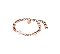 Purelei Structure - Bracciale da donna con perle d'acqua dolce, in acciaio inox, regolabile, elegante bracciale di perle, gioiello a strati, regalo per donne, Eine Grösse, Acciaio inossidabile, Agata