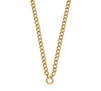 Purelei Structure - Collana da donna a maglie con anello, elegante collana in acciaio inox, moderna collana, regolabile, gioiello regalo per donne