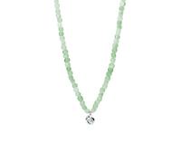 Purelei Sundial Shell Jade - Collana da donna regolabile con vere perle di giada e ciondolo a conchiglia (35-40 cm), in acciaio inox placcato oro 18 carati, placcato oro rosa o argento, Länge: 35-40