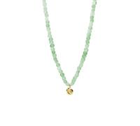 Purelei Sundial Shell Jade - Collana da donna regolabile con vere perle di giada e ciondolo a conchiglia (35-40 cm), in acciaio inox placcato oro 18 carati, placcato oro rosa o argento, Länge: 35-40