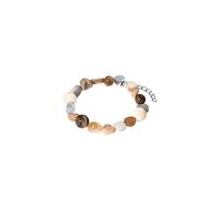 Purelei® Sunrise - Bracciale in pietra preziosa con acquamarina, citrino, amazzonite e pietra solare, in acciaio inox placcato oro 18 carati, da donna 17-20 cm, colore: pastello, Eine Grösse, Acciaio