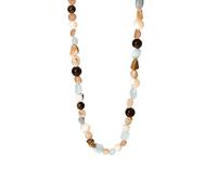 Purelei® Sunrise - Collana con pietre preziose con acquamarina, citrino, amazzonite e pietra solare, in acciaio inox placcato oro 18 carati, collana da donna 40-45 cm, gioielli colorati con pietre