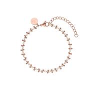 Purelei® Terra - Bracciale in filigrana con sfere di metallo lucido - Acciaio inossidabile placcato oro - regolabile 16-20 cm - oro/argento/oro rosa, Eine Grösse, Acciaio inossidabile, Agata
