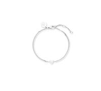 Purelei Tiny Heart - Bracciale da donna in argento chiaro, con cuore in filigrana, regolabile, 16-19 cm