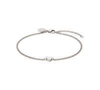 Purelei - Tiny Heart Braccialetto per il piede 100% acciaio inossidabile Gioielli per i piedi 1 pieces Grigio unisex