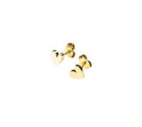 Purelei® Tiny Heart - Orecchini a forma di cuore minimalisti, in acciaio inox, placcato oro 18 carati, argento, oro rosa, intramontabili ed eleganti, Normal, Acciaio inossidabile, Abalone