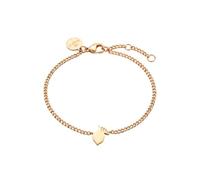 Purelei Tiny Lemon - Bracciale in acciaio inox placcato oro 14 carati con | regolabile da 16 a 19 cm, ciondolo da 6 x 6,2 mm, da indossare tutti i giorni, impilabile, design estivo