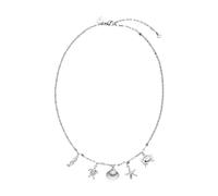 Purelei® Underwater World - Collana da donna in acciaio inox, impermeabile, con ciondolo a forma di marittimo, lunghezza regolabile 40-45 cm, Acciaio inossidabile, Cristallo