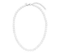 Purelei® White Pearl necklace (argento) - Collana donna in resistente acciaio inossidabile - lunghezza 35-40 cm - Collana per un look personalizzato - impermeabile - regalo donna