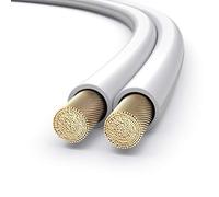 PureLink Cavo per diffusori 2x1,5 mm² (filo 99,9% OFC rame pieno 0,20 mm) Cavo per diffusori HiFi, 15 m, bianco