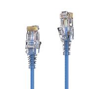 PureLink MC1504-010 MC1504-005 CAT6 UTP (10/100/1000 Mbit/s), Extra Sottile con 2X RJ45 Plug, Cavo Patch per Switch, Modem, Router, Patch Panel, 1,00m, Blu