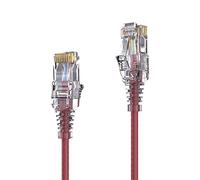 PureLink MC1505-020 Cavo di Rete CAT6 UTP (10/100/1000 Mbit/s), Extra Sottile con 2X RJ45 Plug, Cavo Patch per Switch, Modem, Router, Patch Panel, Patch Panel, Set di 1, 2,00 m, Rosso