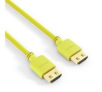 PureLink PI0504-010 Cavo di collegamento HDMI ad alta velocità (4K UltraHD (2160p), Ethernet, 18Gbps), HDMI-A maschio a HDMI-A maschio, certificato, senza alogeni, ultra piatto, 1.00m, giallo.