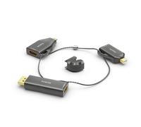 PureLink, Set di adattatori HDMI, anello adattatore, DisplayPort, mini DisplayPort e USB-C a HDMI, risoluzione 1080p, antifurto, contatti dorati, nero
