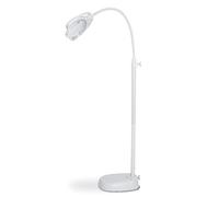 PURElite LED Lampada da terra con ingrandimento, lampada da tavolo regolabile, alimentazione a batteria o a rete, 3 temperature di colore, bianco
