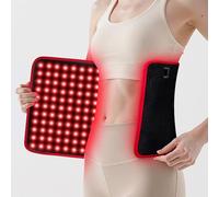 Purella Tappetino per terapia della luce rossa, 61 x 30,5 cm, con controller, terapia della luce rossa da 660 nm e 850 nm, con timer, modalità pulsazioni, 242 perline LED, sollievo dal mal di schiena