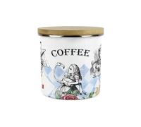 Purely Home Alice's Adventures in Wonderland Coffee Barattolo - Cappellaio Coniglio Bianco Carte da Gioco Regali - 1.2L Smaltato Bevande Calde Cucina Storage Container