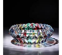 Puremagics Ciotola decorativa in cristallo colorato per cucina e interni, casa e ufficio da tavolo, bella decorazione artigianale, 14 cm.