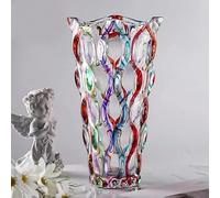 Puremagics Vaso colorato dipinto a mano alto 28 cm, vaso di fiori decorativo per casa, tavolo da pranzo, soggiorno, ufficio, matrimonio, festa, vaso decorativo fatto a mano (colorato)