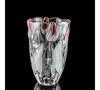 Puremagics Vaso di fiori in vetro alto 23,6 cm, vasi di cristallo unici per tavoli centrotavola, vasi grandi a forma di tulipano vintage e regali di Natale del Ringraziamento.