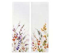 Puremigo Confezione da 50 buste in pergamena pre-piegate con stampa a fiori selvatici per inviti, da 12,7 x 17,8 cm, carta pergamena da 115 g/m², per inviti di nozze, trasparenti