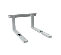 PureMounts MWH-02 Supporto universale/a microonde per montaggio a parete Bracci di estensione regolabili in lunghezza (385-535 mm), max. 35,0 kg, grigio argento