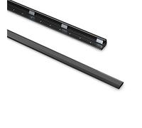 PureMounts® Passacavo in alluminio con 3 nastri adesivi 3M da 30 cm come accessorio, 1,00 m, nero