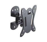 PureMounts PM-FM10-100 Supporto a Muro, Nero | Supporto TV per schermi da 13-27 pollici, VESA 75/100/200, portata 25 kg, distanza dalla parete 75 mm