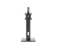 PureMounts PM-OFFICE-ST-01, Supporto per monitor per uno schermo, 1x supporto per monitor da VESA 75x75 a VESA 100x100, regolabile in altezza in modo continuo, inclinabile, orientabile, rotante, nero