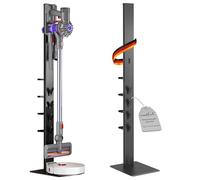 PureMounts Supporto per aspirapolvere con base inclinata per robot aspirapolvere, 8 supporti per accessori, compatibile con Dyson V6, V7, V8, V10, V11, V12, V15, Gen5, nero