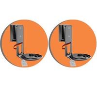 PureMounts supporto per diffusori per Sonos Era 100, supporto a parete per diffusori con gestione dei cavi, orientabile +/-45°, inclinabile 0/-18°, capacità di carico 3 kg, nero (Confezione da 2)