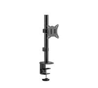 PureMounts supporto per monitor, supporto per monitor per 1 schermo, da 17 a 32 pollici, regolabile in altezza, inclinabile, orientabile, VESA 75 e 100, supporto da tavolo, supporto per schermo, nero
